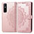 Custodia Portafoglio In Pelle Fantasia Modello Cover con Supporto per Vivo Y73s 5G Oro Rosa