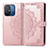 Custodia Portafoglio In Pelle Fantasia Modello Cover con Supporto per Xiaomi Poco C55 Oro Rosa