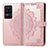 Custodia Portafoglio In Pelle Fantasia Modello Cover con Supporto per Xiaomi Poco F4 5G Oro Rosa