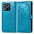 Custodia Portafoglio In Pelle Fantasia Modello Cover con Supporto per Xiaomi Redmi 10 Power Blu