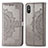 Custodia Portafoglio In Pelle Fantasia Modello Cover con Supporto per Xiaomi Redmi 9A Grigio