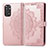 Custodia Portafoglio In Pelle Fantasia Modello Cover con Supporto per Xiaomi Redmi Note 11 Pro 5G Oro Rosa