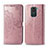 Custodia Portafoglio In Pelle Fantasia Modello Cover con Supporto per Xiaomi Redmi Note 9 Oro Rosa