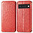 Custodia Portafoglio In Pelle Fantasia Modello Cover con Supporto S01D per Google Pixel 6 5G Rosso