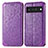 Custodia Portafoglio In Pelle Fantasia Modello Cover con Supporto S01D per Google Pixel 6 5G Viola