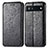 Custodia Portafoglio In Pelle Fantasia Modello Cover con Supporto S01D per Google Pixel 6a 5G Nero