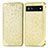 Custodia Portafoglio In Pelle Fantasia Modello Cover con Supporto S01D per Google Pixel 6a 5G Oro