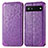 Custodia Portafoglio In Pelle Fantasia Modello Cover con Supporto S01D per Google Pixel 6a 5G Viola