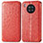 Custodia Portafoglio In Pelle Fantasia Modello Cover con Supporto S01D per Huawei Honor 50 Lite Rosso