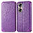 Custodia Portafoglio In Pelle Fantasia Modello Cover con Supporto S01D per Huawei Honor 60 5G Viola