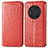 Custodia Portafoglio In Pelle Fantasia Modello Cover con Supporto S01D per Huawei Honor Magic3 5G Rosso