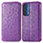 Custodia Portafoglio In Pelle Fantasia Modello Cover con Supporto S01D per Motorola Moto Edge (2021) 5G Viola