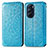 Custodia Portafoglio In Pelle Fantasia Modello Cover con Supporto S01D per Motorola Moto Edge 30 Pro 5G Blu