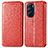 Custodia Portafoglio In Pelle Fantasia Modello Cover con Supporto S01D per Motorola Moto Edge 30 Pro 5G Rosso