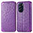 Custodia Portafoglio In Pelle Fantasia Modello Cover con Supporto S01D per Motorola Moto Edge 30 Pro 5G Viola