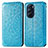 Custodia Portafoglio In Pelle Fantasia Modello Cover con Supporto S01D per Motorola Moto Edge Plus (2022) 5G Blu