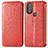 Custodia Portafoglio In Pelle Fantasia Modello Cover con Supporto S01D per Motorola Moto G Power (2022) Rosso