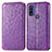 Custodia Portafoglio In Pelle Fantasia Modello Cover con Supporto S01D per Motorola Moto G Pure Viola