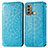 Custodia Portafoglio In Pelle Fantasia Modello Cover con Supporto S01D per Motorola Moto G40 Fusion Blu