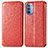 Custodia Portafoglio In Pelle Fantasia Modello Cover con Supporto S01D per Motorola Moto G41 Rosso