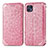 Custodia Portafoglio In Pelle Fantasia Modello Cover con Supporto S01D per Motorola Moto G50 5G Oro Rosa