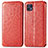 Custodia Portafoglio In Pelle Fantasia Modello Cover con Supporto S01D per Motorola Moto G50 5G Rosso