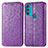 Custodia Portafoglio In Pelle Fantasia Modello Cover con Supporto S01D per Motorola Moto G71 5G Viola