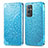 Custodia Portafoglio In Pelle Fantasia Modello Cover con Supporto S01D per OnePlus 9 Pro 5G Blu