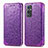 Custodia Portafoglio In Pelle Fantasia Modello Cover con Supporto S01D per OnePlus 9 Pro 5G Viola