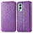 Custodia Portafoglio In Pelle Fantasia Modello Cover con Supporto S01D per OnePlus Nord 2 5G Viola