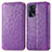 Custodia Portafoglio In Pelle Fantasia Modello Cover con Supporto S01D per Oppo A16s Viola