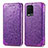 Custodia Portafoglio In Pelle Fantasia Modello Cover con Supporto S01D per Oppo A54 4G Viola