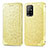 Custodia Portafoglio In Pelle Fantasia Modello Cover con Supporto S01D per Oppo A94 5G Oro