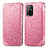 Custodia Portafoglio In Pelle Fantasia Modello Cover con Supporto S01D per Oppo A95 5G Oro Rosa