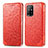 Custodia Portafoglio In Pelle Fantasia Modello Cover con Supporto S01D per Oppo A95 5G Rosso