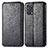 Custodia Portafoglio In Pelle Fantasia Modello Cover con Supporto S01D per Oppo F19 Nero