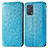 Custodia Portafoglio In Pelle Fantasia Modello Cover con Supporto S01D per Oppo F19s Blu