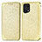 Custodia Portafoglio In Pelle Fantasia Modello Cover con Supporto S01D per Oppo Find X5 5G Oro