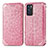 Custodia Portafoglio In Pelle Fantasia Modello Cover con Supporto S01D per Oppo Reno6 5G Oro Rosa