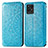 Custodia Portafoglio In Pelle Fantasia Modello Cover con Supporto S01D per Realme 8i Blu