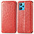 Custodia Portafoglio In Pelle Fantasia Modello Cover con Supporto S01D per Realme 9 5G Rosso