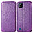 Custodia Portafoglio In Pelle Fantasia Modello Cover con Supporto S01D per Realme C20A Viola