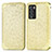 Custodia Portafoglio In Pelle Fantasia Modello Cover con Supporto S01D per Realme GT Master Explorer 5G Oro