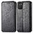 Custodia Portafoglio In Pelle Fantasia Modello Cover con Supporto S01D per Samsung Galaxy A02s Nero