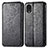 Custodia Portafoglio In Pelle Fantasia Modello Cover con Supporto S01D per Samsung Galaxy A03 Core Nero