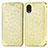 Custodia Portafoglio In Pelle Fantasia Modello Cover con Supporto S01D per Samsung Galaxy A03 Core Oro