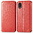 Custodia Portafoglio In Pelle Fantasia Modello Cover con Supporto S01D per Samsung Galaxy A03 Core Rosso