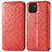 Custodia Portafoglio In Pelle Fantasia Modello Cover con Supporto S01D per Samsung Galaxy A03 Rosso