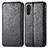 Custodia Portafoglio In Pelle Fantasia Modello Cover con Supporto S01D per Samsung Galaxy A04s Nero