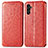 Custodia Portafoglio In Pelle Fantasia Modello Cover con Supporto S01D per Samsung Galaxy A04s Rosso